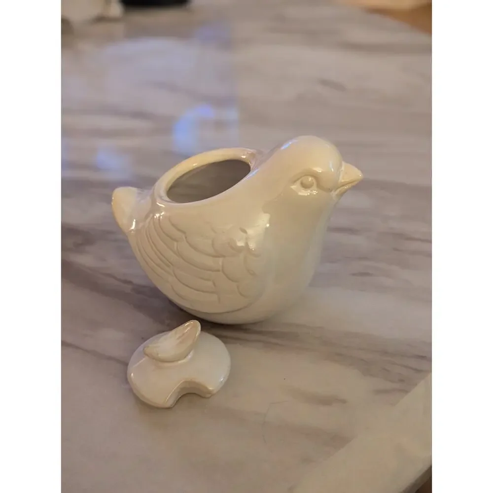 Cottagecore, Grandmacore Bird -Sugar Bowl Creamer.